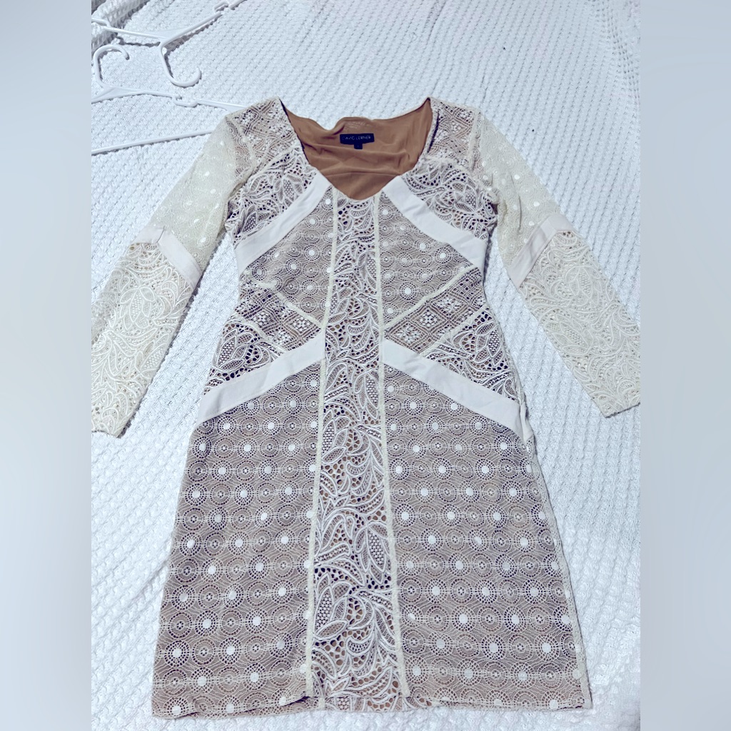 David Lerner Cream Mini Dress
